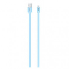 Cablu Incarcare/Date 1m Plat Astrum USB/MicroUSB Albastru