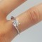Superb inel vintage din argint model solitaire/logodna