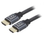 Cablu HDMI 2.0 Textil 7.5m Negru