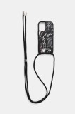 Karl Lagerfeld husă pentru telefon iPhone 16 culoarea negru, KLHCP16SPGGRMPCK