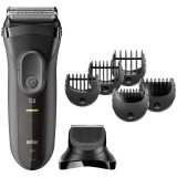 Aparat de ras 3000BT Grey SensoFoil, acumulator Ni-MH, rezistent la apa, negru, Braun