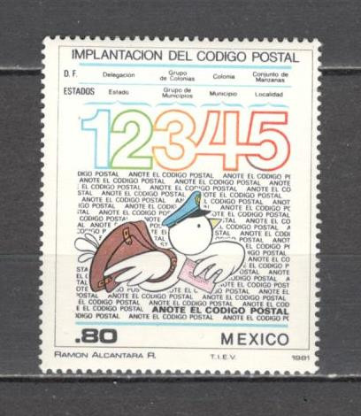 Mexic.1981 Noul cod postal GZ.59