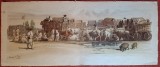 Cromolitografie din albumul "Bucurestii in 1869" de A. Preziosi