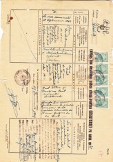 AMS - EXTRAS DIN REGISTRUL STARII CIVILE PENTRU CASATORITI PE ANUL 1948, FRANCATURA MULTIPLA