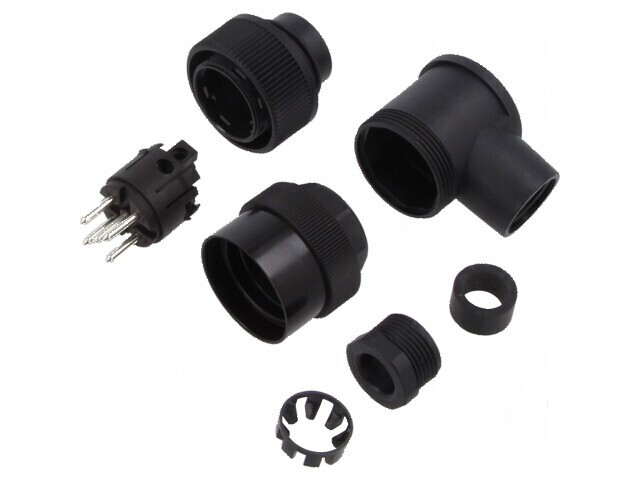 Conector circular 400V PIN 5 mufă tată pe cablu 20A