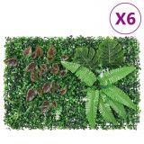 Gard din plante artificiale,&nbsp;6 buc., verde, 40x60 cm GartenMobel Dekor, vidaXL