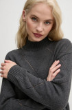 Pepe Jeans pulover IDRIS PERKINS femei, culoarea gri, cu turtleneck, PL702215