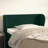 vidaXL Tăblie de pat cu aripioare verde &icirc;nchis 83x23x78/88 cm catifea 3116897