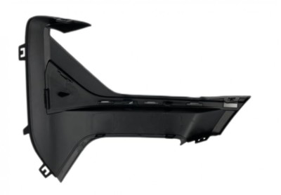Grila bara protectie, spoiler Bmw X1 (F48), 2019-09.2022, montare fata, dreapta, lucios, negru/negru; cu locas ornamente, RapidAuto foto