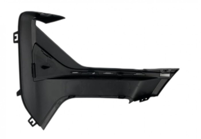 Grila bara protectie, spoiler Bmw X1 (F48), 2019-09.2022, montare fata, dreapta, lucios, negru/negru; cu locas ornamente, RapidAuto