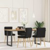 VidaXL Scaune de bucătărie, 4 buc., negru, material textil