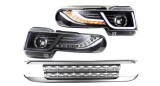 Set faruri Toyota Fj Cruiser, 02.20, montare fata, stanga+dreapta, indicator dinamic; D2H+H7+LED; manual; cu grila; Tuning; halogen; xenon; LED,