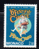 MONACO 1991, Festival Circ, serie neuzata, MNH, Nestampilat