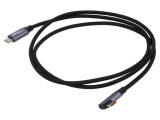 Cablu USB 2.0 USB C unghi nichelat 1m AKYGA