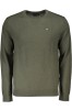 Napapijri Pulover DANAVAND barbati, cu mini logo brodat, Regular fit, Verde inchis, S, 2XL, XL