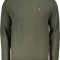 Napapijri Pulover DANAVAND barbati, cu mini logo brodat, Regular fit, Verde inchis, S