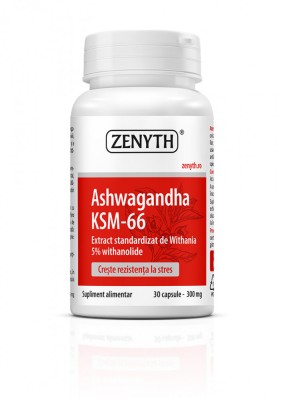 Ashwagandha ksm-66, 30 cps, aliatul omului modern in lupta contra stresului, sindromului burnout, 300 mg cps foto