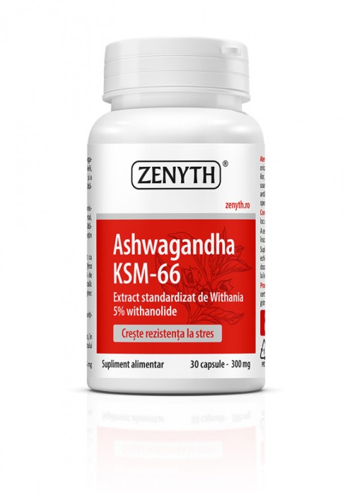 Ashwagandha ksm-66, 30 cps, aliatul omului modern in lupta contra stresului, sindromului burnout, 300 mg cps
