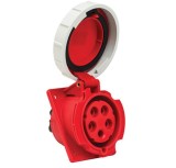 Priza trifazica 5 poli 32A 3P+N+E 6h incastrata oblica ST CEE 380V IP67, METE