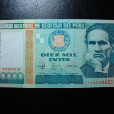 PERU 10000 INTIS 1988 UNC