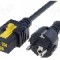Cablu alimentare AC, 6m, 3 fire, culoare negru, CEE 7/7 (E/F) mufa, IEC C19 mama, SCHURTER - 6051.2123