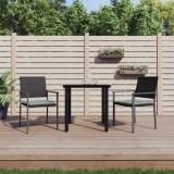 VidaXL Set mobilier de grădină cu perne, 3 piese, poliratan și oțel