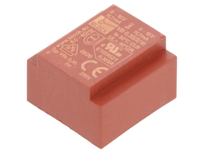 Transformator PCB &icirc;ncapsulat 230VAC 15V