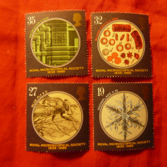 Serie Marea Britanie 1989 Soc. Regala de Microscopie , 4 valori