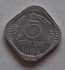 lot monede india 5 paise 1968,1969 foto