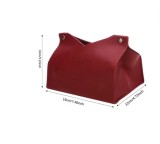 Cutie Servetele Decorativa Rosu, 19x12x13 cm, Material Fin, Suport Servetele Universal, Organizator Diverse