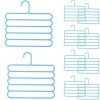 Set 20 Umerase Mercaton din Plastic, cu 5 Pozitii, Pentru Pantaloni, Fuste sau Cravate, 31 x 31 cm, Albastru