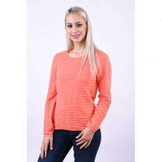 Pulover Bumbac Signature Rakel Coral foto