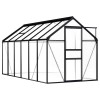 Seră, antracit, 7,03 m&sup2;, aluminiu