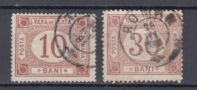 ROMANIA 1885 TAXE DE PLATA EMISIUNEA a II-a SERIE STAMPILATA foto
