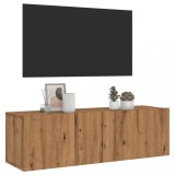 VidaXL Dulap TV perete, stejar artizanal, 100x30x30 cm, lemn prelucrat