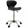 VidaXL Scaun de salon spa, negru, piele ecologică