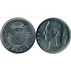 Belgia 1967 - 1 franc, circulata