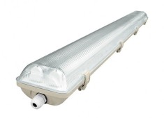 Corp neon neechipat pentru tuburi LED T8 G13 la ambele capete 2x150cm ABS si policarbon 230V IP65