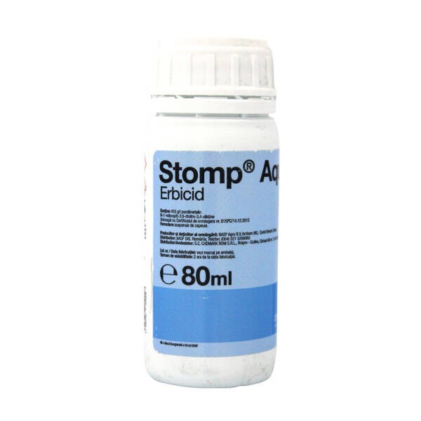 Stomp Aqua 80 ml, erbicid preemergent selectiv, BASF, combate buruienile monocotiledonate anuale si unele dicotiledonate anuale in culturile de porumb