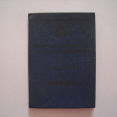 Carnet de membru Organizatia democratiei si unitatii socialiste, 1981