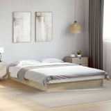 VidaXL Cadru pat fără saltea stejar sonoma 140x200 cm lemn prelucrat