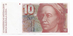 Elvetia 10 Franci 1980 - Leonhard Euler, S: Wyss &amp;amp; Schurmann, 6524549, P-53 aUNC foto