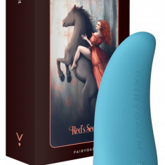 Vibrator ThrillLeaf, 10 Moduri Vibratii, Silicon, USB, Albastru, 9.8 cm