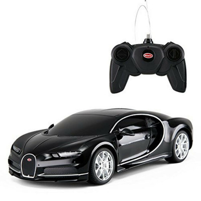 Masina cu telecomanda bugatti chiron negru cu scara 1 la 24 foto