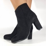 Botine elegante, negre, comode si calduroase 029307