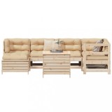 vidaXL Set canapea de grădină, 7 piese, lemn masiv de pin 3250964