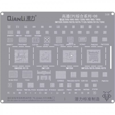 Sita BGA QIANLI QS508 pentru CPU Qualcomm SnapDragon 8 Series foto