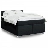 VidaXL Pat box spring cu saltea, negru, 140x200 cm, textil 3285906