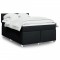 vidaXL Pat box spring cu saltea, negru, 140x200 cm, textil 3285906