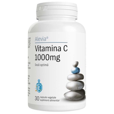 Vitamina C 1000 miligrame 30 capsule vegetale Alevia foto